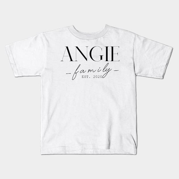 Angie Family EST. 2020, Surname, Angie Kids T-Shirt by ProvidenciaryArtist